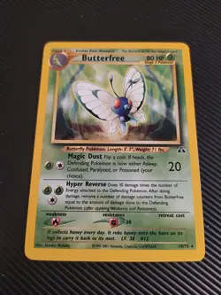 Butterfree - 19/75 - Pokemon Neo Discovery Unlimited Rare Card WOTC NM - Image 1