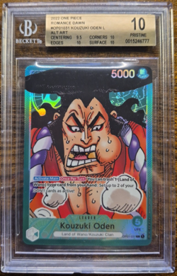 KOUZUKI ODEN OP01-031 BGS 10 PRISTINE, ALTERNATE ART, 2022 ONE PIECE CARD GAME - Image 1