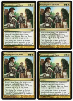 Congregation at Dawn x4 4x 2005 Ravnica: City of Guilds PLAYSET MTG SP - NM AZ2 - Image 1