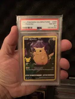 Pokemon 2021 Celebrations Pikachu Full Art #005/025 PSA 8.5 - Image 2