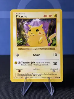 🔥 Pikachu (Red Cheeks) #58/102 Unlimited LP | Base Set (Shadowless) 1999 WOTC - Image 1