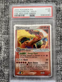 Pokemon Charizard ex 105/112 FireRed & LeafGreen Ultra Rare Holo PSA 2004 - Image 1