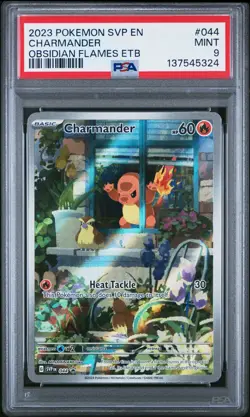 2023 POKEMON SVP EN-SV BLACK STAR PROMO #044 CHARMANDER PSA 9 - Image 1