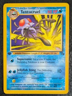 Tentacruel - 1st Edition - 44/62 Fossil - LP - Pokemon TCG WOTC Vintage - Image 3