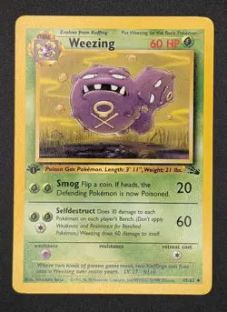 Weezing - 1st Edition - 45/62 Fossil - LP - Pokemon TCG - Image 3