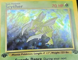 Pokemon TCG Scyther 10/64 1st Edition Jungle Holo Rare LP - Image 3