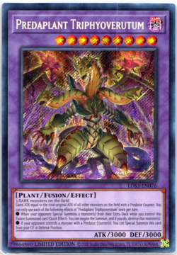 Predaplant Triphyoverutum LDS3-EN076 Prismatic Secret Rare 1st Edition Yugioh - Image 1