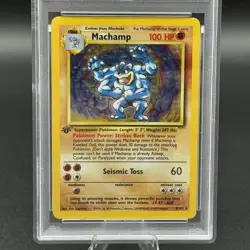 PSA 6 Machamp 8/102 Base Set 1st Edition Holo Rare WOTC Pokemon TCG - Image 2