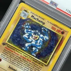 PSA 6 Machamp 8/102 Base Set 1st Edition Holo Rare WOTC Pokemon TCG - Image 4