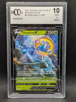 Dhelmise V #9 BCCG 10 MINT Shining Fates Ultra Rare Holo Pokemon TCG SWSH 2021 - Image 1