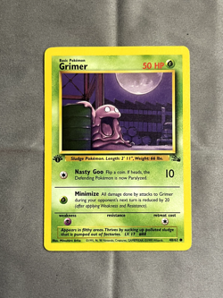 Grimer 48/62 1st edition Fossil Regular Pokemon Vintage;Authentic, Official - Image 1