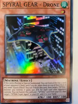 Yugioh Spyral Gear - Drone OP13-EN011 Super Rare NM - Image 1