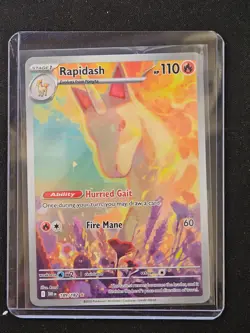 Rapidash 189/182 Holo Shiny Pokemon TCG Card Destined Rivals 2025 NEAR MINT - Image 1