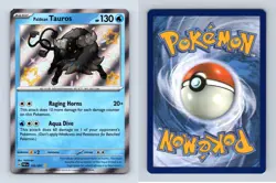 Paldean Tauros 120/91 SV Paldean Fates Pokemon 2024 Shiny Rare TCG Card - Image 1