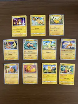 Pikachu Raichu Pichu 11 Pokemon Cards Mint Tcg - Image 1