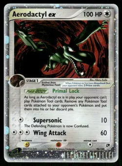 Pokemon Cards Aerodactyl ex 94/100 Sandstorm Holo Rare EX LP - Image 1
