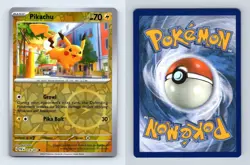 Pikachu #18/91 SV Paldean Fates Pokemon 2024 Reverse Holo Common TCG Card - Image 1