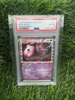 2010 Pokemon Mew Prime Triumphant Holo Card #97/102 PSA 4 - Image 1