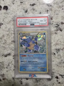 Blastoise - (Cracked Ice Holo) 13/95 2010 Pokemon HeartGold SoulSilver PSA 8 - Image 1