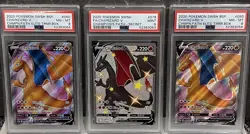 2020 POKEMON CHAMPION'S PATH SECRET #079 FA/CHARIZARD V PSA 9 + 2 PSA 8 PROMO’S - Image 1