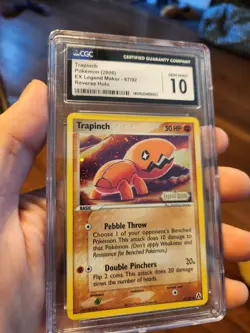 (POP 23) CGC 10 GEM MINT Pokemon EX Legend Maker STAMPED holo Trapinch 67/92 - Image 1