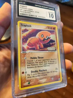 (POP 23) CGC 10 GEM MINT Pokemon EX Legend Maker STAMPED holo Trapinch 67/92 - Image 2