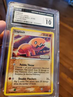 (POP 23) CGC 10 GEM MINT Pokemon EX Legend Maker STAMPED holo Trapinch 67/92 - Image 3