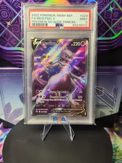 Mewtwo V - SWSH229 - Pokemon TCG SWSH Promo Holo Full Art PSA 9 Mint Condition - Image 1