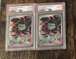 Pokemon TCG Bulbasaur Illustration Rare Mega Evolutions #133/132 PSA 8 x2 NM - Image 1