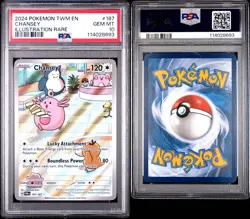PSA 10 Pokemon 2024 Chansey Twilight Masquerade #187 - Image 3