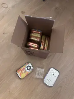 *EMPTY* Pokemon 151 Mini Tin - 12x Tins Including ART, COINS, plastic NO PACK - Image 1