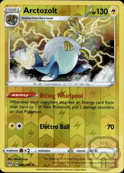 Arctozolt 066/189 Holo R Darkness Ablaze Pokemon Reverse Holo NM/M - Image 3