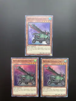 Yugioh Artillery Catapult Turtle MP21-EN099 Super Rare 1st Edition NM/LP X3 - Image 1