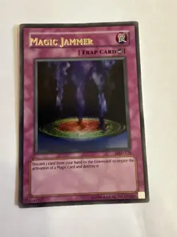 Misprint error heavy stamp with name shift 2002 Yu-Gi-Oh! Magic Jammer MRD-128 - Image 1