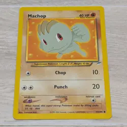 Pokemon TCG Machop 73/105 Base Set 2 2000 WOTC Vintage Card LP - Image 1