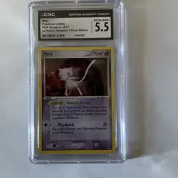 Mew Holo 4/17 2006 POP Series 4 Pokemon Card CGC 5.5 - Image 1