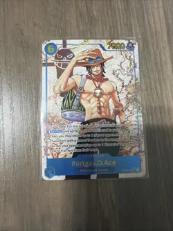 Portgas D Ace OP13-119 Secret Rare Alternate Art One Piece Card English Carrying - Image 1