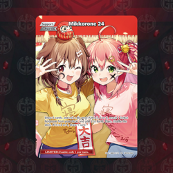 Hololive OFFICIAL CARD G ENGLISH Mikkorone 24 SR FOIL hBP02-084 Curious Universe - Image 1