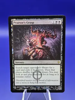 MTG Praetor's Grasp - New Phyrexia Foil Lightly Played - Image 1