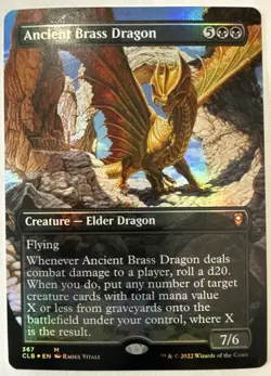 Ancient Brass Dragon Borderless Commander Legends: Battle for Baldur's Gate Foil - Image 1