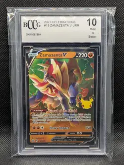 Zamazenta V #18 BCCG 10 MINT Pokemon TCG Holo Ultra Rare Celebrations SWSH - Image 1