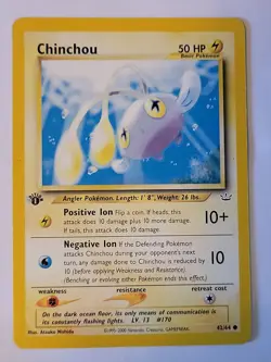 Pokemon TCG Chinchou Neo Revelation 42/64 1st Edition Common PL - Image 1