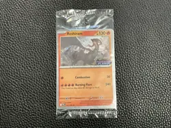 Pokemon Reshiram 017/094 Phantasmal Flames Stamped Promo w/Swirl | Sealed | - Image 1