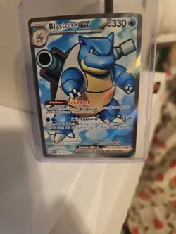 Pokemon TCG 151 Scarlet &Violet Blastoise EX Full Art 184/165 Ultra Rare - Image 1