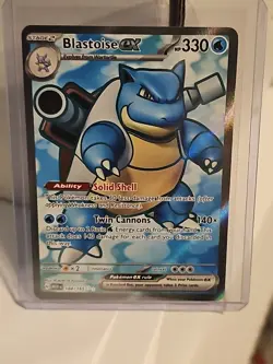 Pokemon TCG 151 Scarlet &Violet Blastoise EX Full Art 184/165 Ultra Rare - Image 2