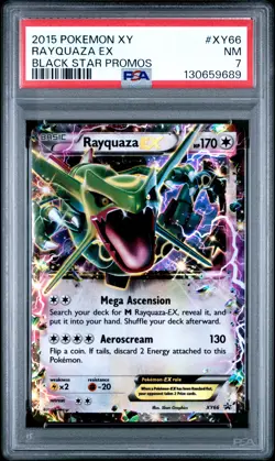 2015 POKEMON XY BLACK STAR PROMOS #XY66 RAYQUAZA EX PSA 7 - Image 1