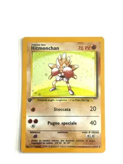 1999 Pokemon 1st Edition Hitmonchan Holo 7/102 (Italian) - NM - Image 2