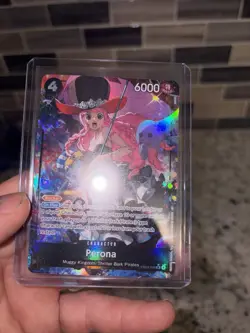 Bandai Perona EB03-045 Extra Booster One Piece Heroines Blocker Holo 6000 Power - Image 1