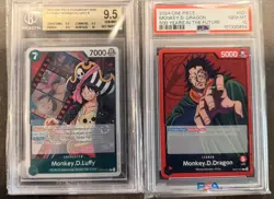 🔥One Piece Graded Card Lot (2) Luffy BGS 9.5 & Monkey D Dragon PSA 10 Anime TCG - Image 1