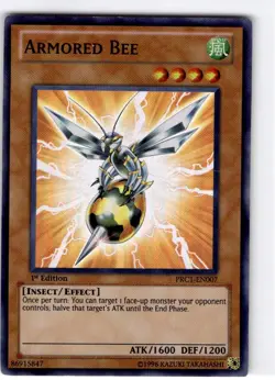 Yu-Gi-Oh 1st edition Armored Bee Super Rare #PRC1-EN007 - Image 1